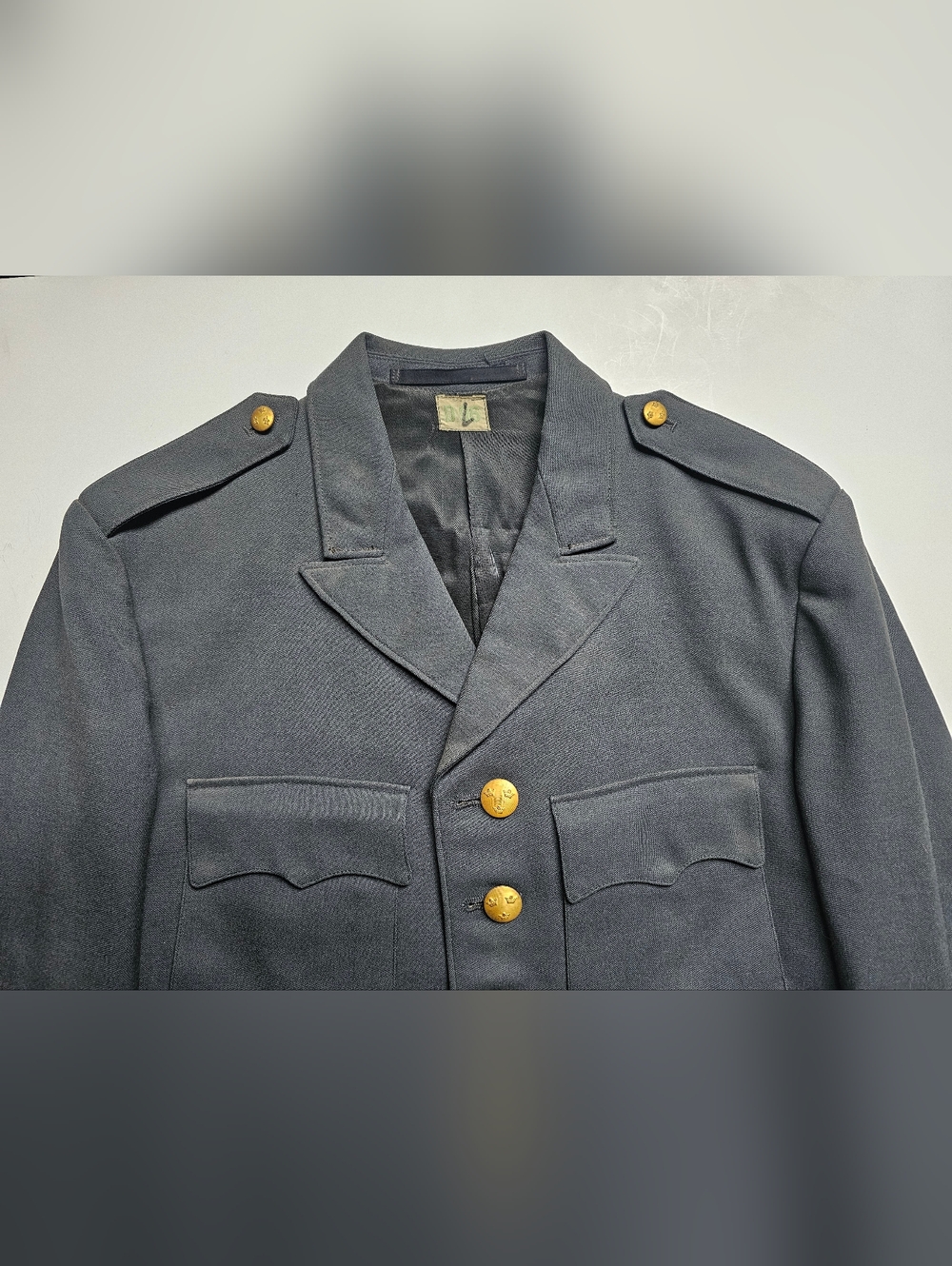 Swedish 1960s Army CBV Karlskrona M60 Dress Jacket w/ 3 Crown Buttons Size L - Picture 3 of 8